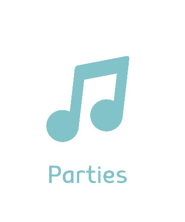 music parties icon - hearing aids